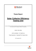 Solar collector efficiency testing unit
