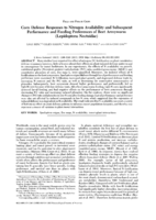 Corn defense responses to nitrogen availability and subsequent performance and feeding preferences of beet armyworm (Lepidoptera: Noctuidae)