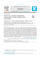 Protocols for recording morphometric measurement of Indian Pangolin (Manis crassicaudata)
