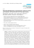 Wheat drought-responsive grain proteome analysis by linear and nonlinear 2-DE and MALDI-TOF mass spectrometry