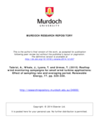 Rooftop wind monitoring campaigns for small wind turbine applications: Effect of sampling rate and averaging period