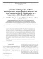 Epizootic mortality in the pilchard Sardinops sagax neopilchardus in Australia and New Zealand in 1995. II. Identification of a herpesvirus within the gill epithelium