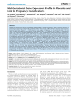Mid-Gestational gene expression profile in placenta and link to pregnancy complications