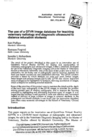 The use of a QTVR image database for teaching veterinary radiology and diagnostic ultrasound to distance education students