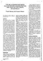 Relationship between sulfur dioxide concentration and yield of five crops in Australia