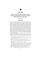 Where is the boundary between marine insurance and general insurance? Gibbs v MMI reaches the High Court