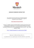 Using the ClassPad 300 for teaching and learning early undergraduate mathematics