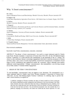 Why 'a forest conscienceness'?