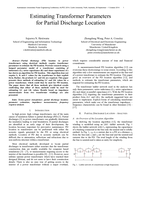 Estimating transformer parameters for partial discharge location