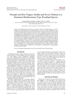 Drought and heat triggers sudden and severe dieback in a dominant Mediterranean-type woodland species
