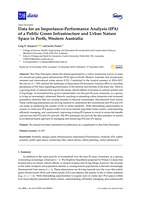 Data for an Importance-Performance Analysis (IPA) of a Public Green Infrastructure and Urban Nature Space in Perth, Western Australia
