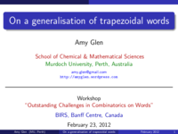 On a generalisation of trapezoidal words