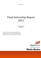 BHP Billiton: Final internship report 2011
