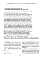 Effects of land use in Southwest Australia: 1. Observations of cumulus cloudiness and energy fluxes