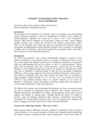 'Critically' reinvigorating teacher education: Issues and dilemmas