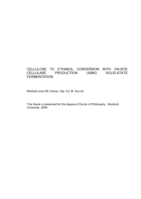 Cellulose to ethanol conversion with on-site cellulase production using solid-state fermentation