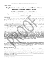 Pangolins (Manis crassicaudata) in Sri Lanka: A review of current knowledge, threats and research priorities