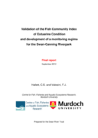 Validation of the Fish Community Index of Estuarine Condition and development of a monitoring regime for the Swan-Canning Riverpark