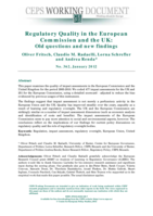 Regulatory quality in the European Union and the United Kingdom: Old Questions and New Finding