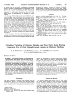 Circadian variation of glucose, insulin, and free fatty acids during Long-term use of oral hypoglycaemic agents in diabetes mellitus