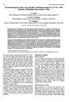 Larval development of the Cape silverside, Atherina breviceps Cuv. and Val., 1835 (Teleostei, Atherinidae) from southern Africa
