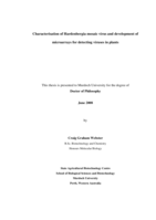 Characterisation of Hardenbergia mosaic virus and development of microarrays for detecting viruses in plants