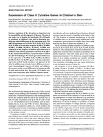 Expression of Class II Cytokine Genes in Children’s Skin