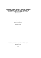 Assessing the critical capacities of democracy through the work of Hannah Arendt and Jurgen Habermas: the occlusion of public space and the rise of homo spectaculorum