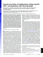 Skewed association of polyfunctional antigen-specific CD8 T cell populations with HLA-B genotype
