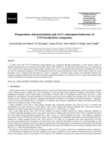 Preparation, characterization and As(V) adsorption behaviour of CNT-ferrihydrite composites