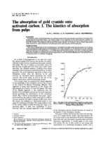 The absorption of gold cyanide onto activated carbon. I. The kinetics of absorption from pulps