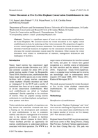 Visitor discontent at five Ex-Situ Elephant conservation establishments in Asia