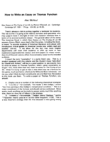 How to write an essay on Thomas Pynchon