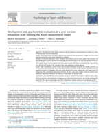 Development and psychometric evaluation of a post exercise exhaustion scale utilising the Rasch measurement model