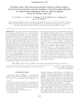 Feeding a diet with decreased protein content reduces indices of protein fermentation and the incidence of postweaning diarrhea in weaned pigs challenged with an enterotoxigenic strain of Escherichia coli