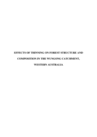 Effects of thinning on forest structure and composition in the Wungong catchment, Western Australia