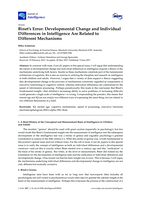 Binet’s error: Developmental change and individual differences in intelligence are related to different mechanisms