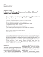 Evaluation of cholinergic deficiency in preclinical Alzheimer’s disease using pupillometry
