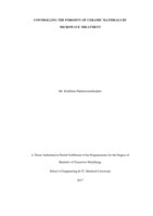 Controlling the porosity of ceramic materials by microwave treatment