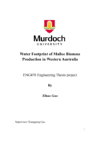 Water footprint of Mallee biomass production in Western Australia