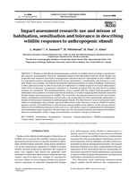 Impact assessment research: use and misuse of habituation, sensitisation and tolerance in describing wildlife responses to anthropogenic stimuli
