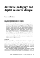Aesthetic pedagogy and digital resource design: Some considerations