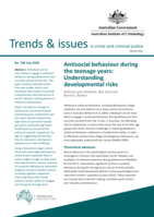 Antisocial behaviour during the teenage years: Understanding developmental risks