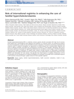 Role of international registries in enhancing the care of familial hypercholesterolaemia