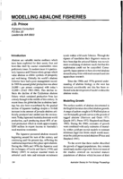 Modelling abalone fisheries