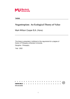 Negentropism: An ecological theory of value