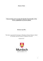 Characterising and assessing the baseline functionality of the airway epithelium in preterm infants