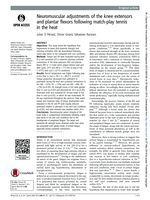 Neuromuscular adjustments of the knee extensors and plantar flexors following match-play tennis in the heat
