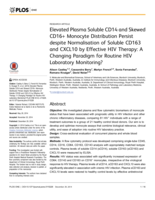 Elevated plasma soluble CD14 and skewed CD16+ monocyte distribution persist despite normalisation of soluble CD163 and CXCL10 by effective HIV therapy: A changing paradigm for routine HIV laboratory monitoring?