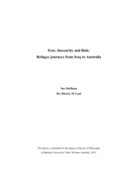 Fear, insecurity and risk: Refugee journeys from Iraq to Australia